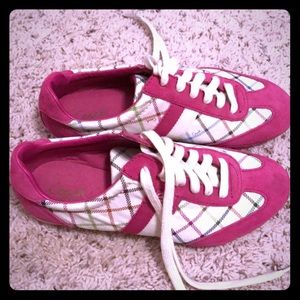 Coach sneakers size 7 Kinsley plaid